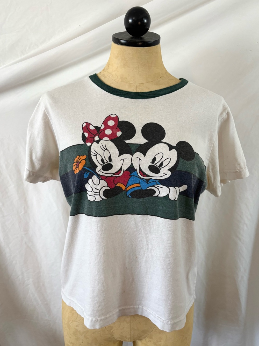 Vintage 90s Mickey Minnie unlimited tshirt graphic ringer Jerry Leigh Disney
